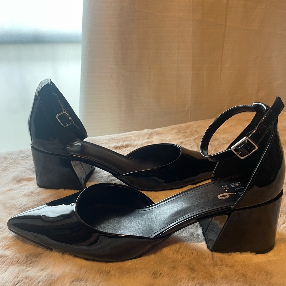 Elegant Black Block Heel Women's Shoes